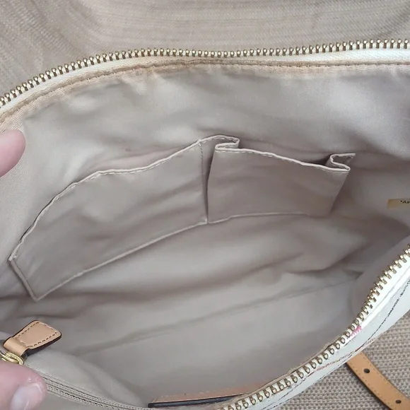 Coach Multi Color Plaid Tattersall Larger Crossbody Bag with Tan Leather Accents - Picture 13 of 17